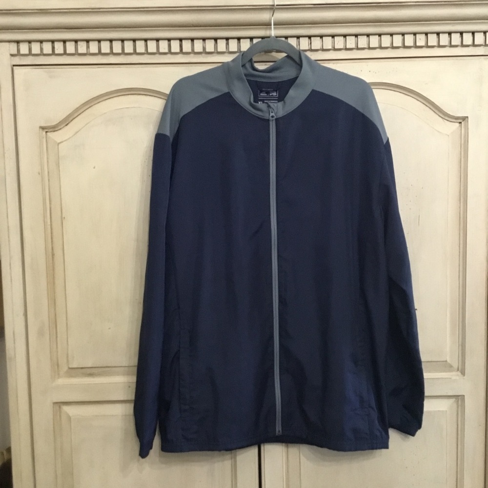 Adidas Men’s Navy And Gray Club Windbreaker Jacket Size XL NWOT